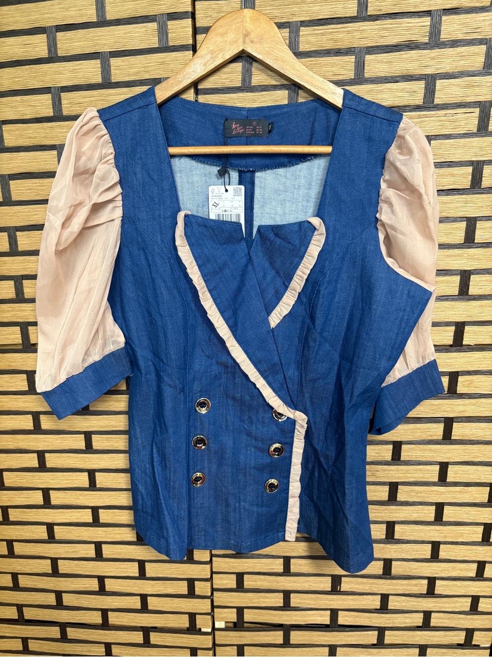 MNG Love To Lounge Denim blouse size xl